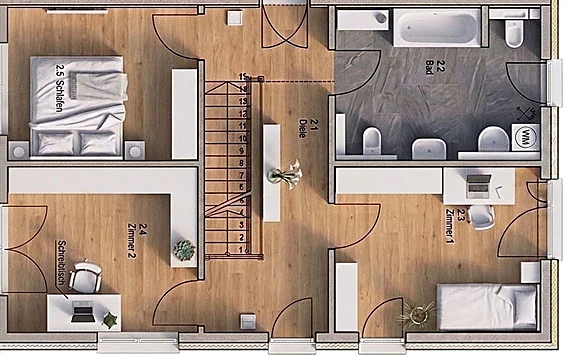 Neubau - 5 Zi. DHH mit Förderung nach KfW 40-QNG – Bild 3