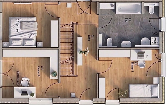 Neubau - 5 Zi. DHH mit Förderung nach KfW 40-QNG – Bild 6